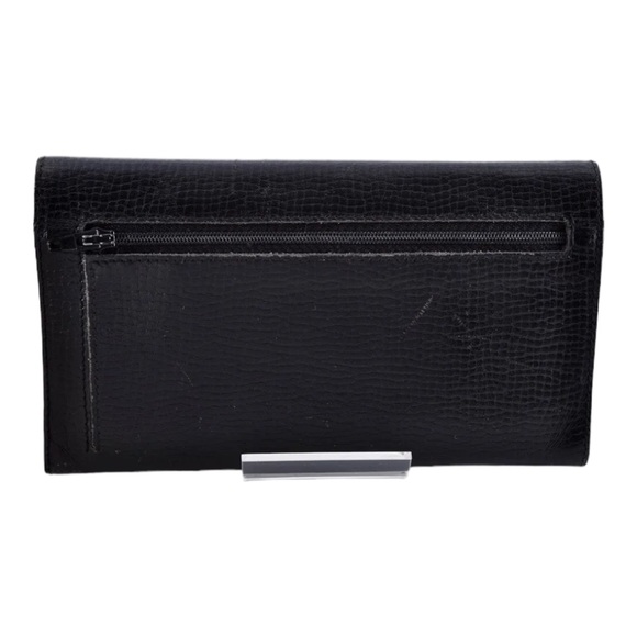 Christian Dior— Rare, Vintage:Black Leather CD Logo Long Wallet - Picture 2 of 10